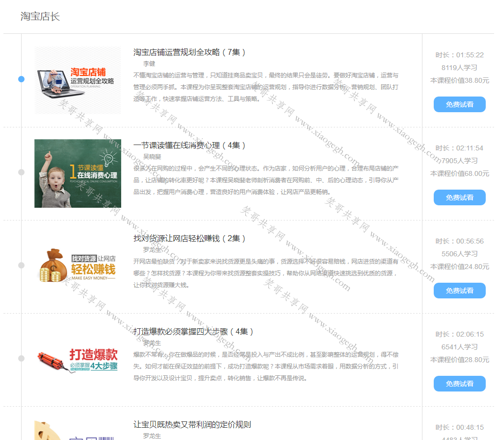 淘宝店长系统培训