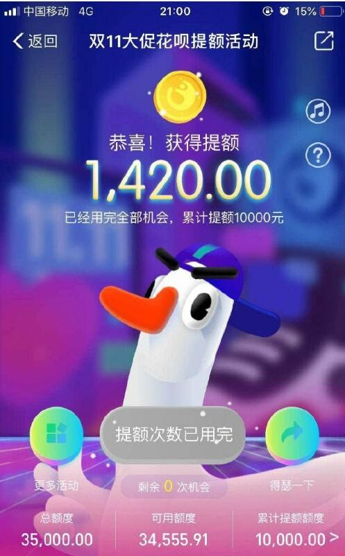 花呗提额