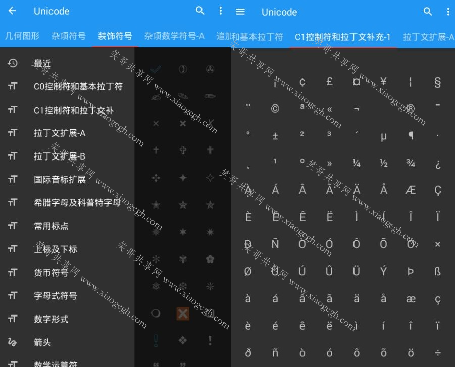 unicode